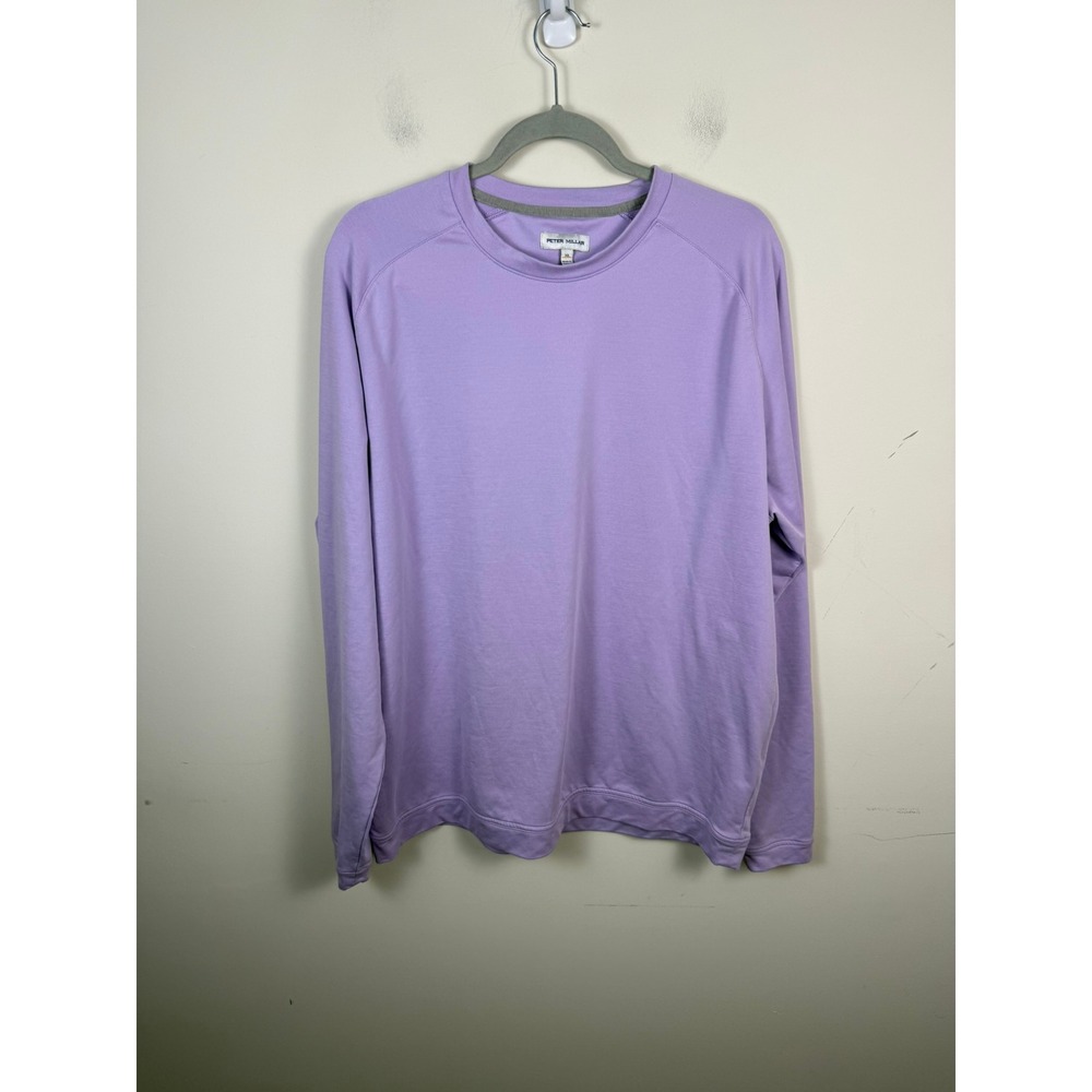 Peter Millar Cradle Crown Sport Mens XL Purple Performance Crewneck MS23EK43